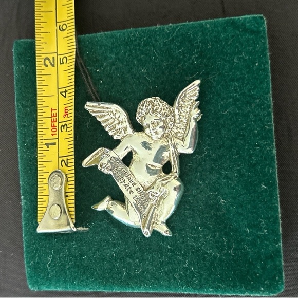 Vatican Library Collection Brooch Silver Plate Angel Cherub Vintage Pin New Box - Picture 7 of 9